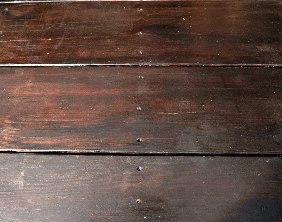INDUSTRIAL LARGE CART ON WHEELS WITH ANTIQUE WOOD TOP 5