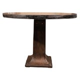 SANDWICH ROUND TABLE WITH CAST IRON BASE