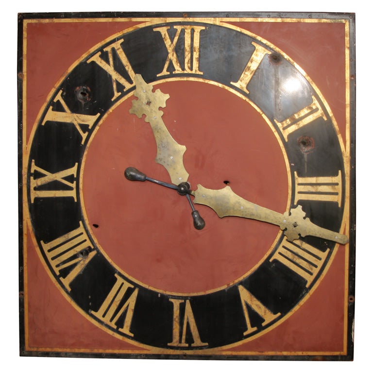 Square Bell Tower Clock Face