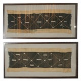 Vintage Small Raffia Tapestry, Framed