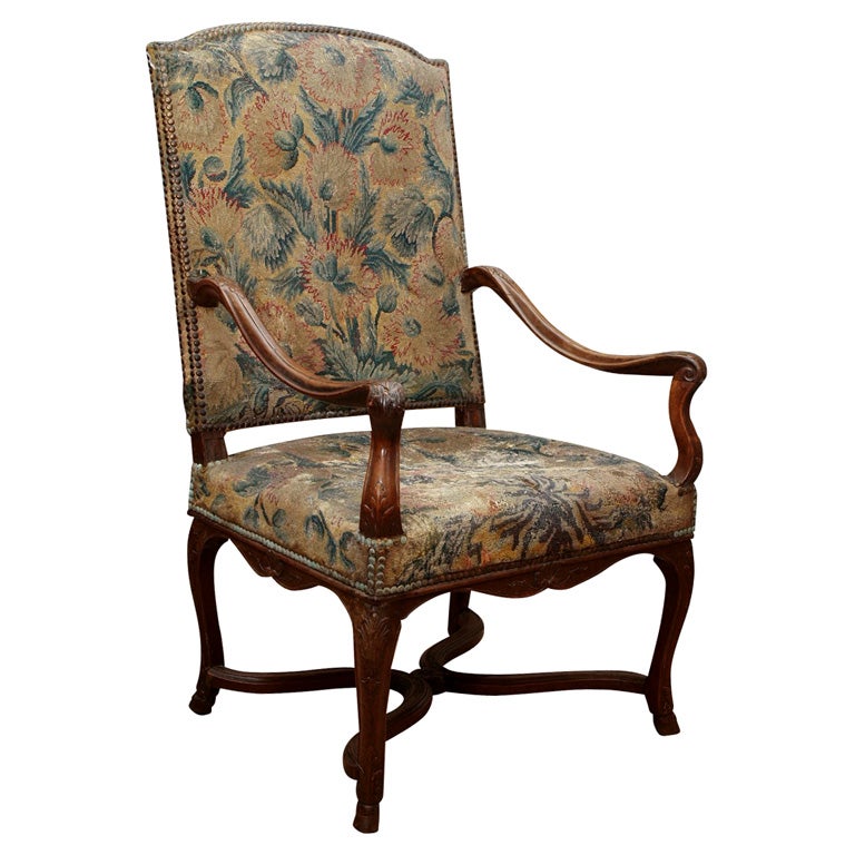 Walnut Regence Fauteuil