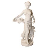 Parian Ware female statue.