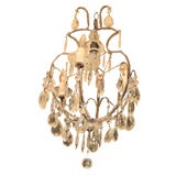 Italian Beaded Three-Arm Chandelier