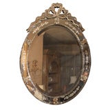 Vintage Venetian oval mirror