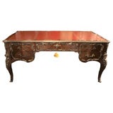 Louis XV style bureau plat desk.