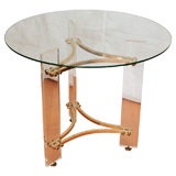 Side Table in Plexi and Brass
