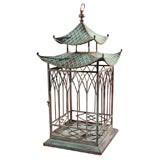 Patinated Copper Vintage Chinoiserie Lantern