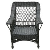 Antique Painted Bar Harbor Wicker Chair