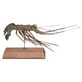 Kevin Brereton metal lobster sculpture , signed