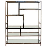 Chrome and Glass Etagere