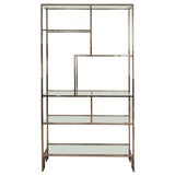 Chrome and Glass Etagere