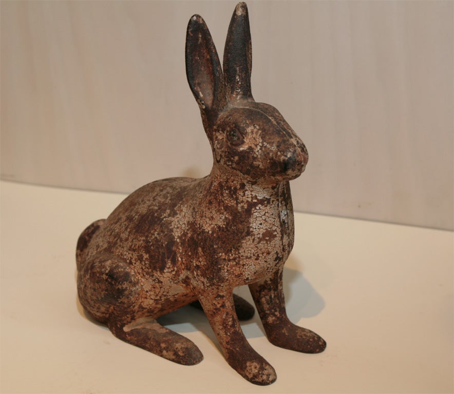 antique cast iron rabbit