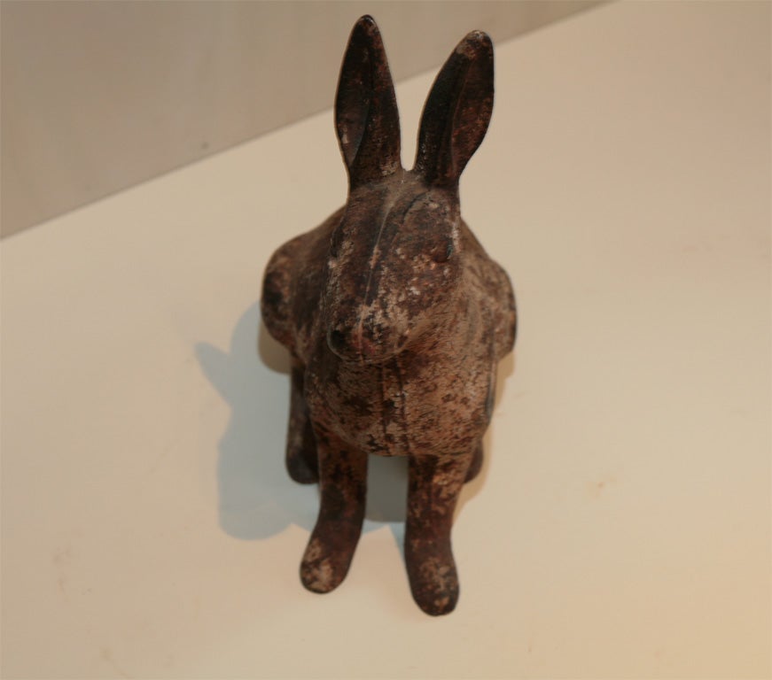 20th Century French cast iron rabbit