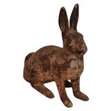 Vintage French cast iron rabbit