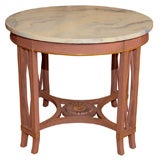 Custom Painted Round Side Table