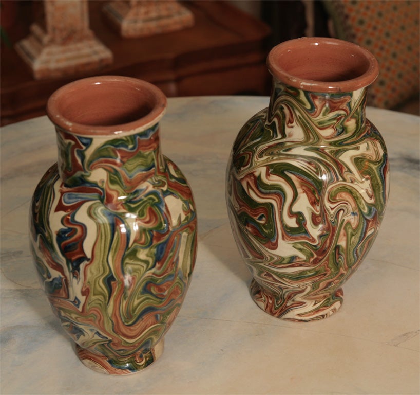 French Pair of Aptware Vases