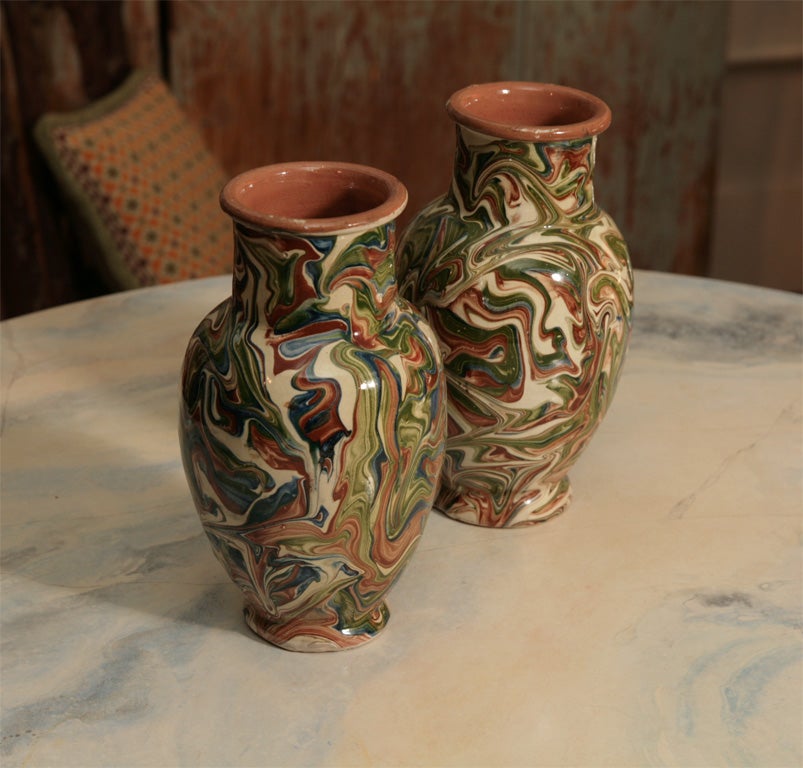 20th Century Pair of Aptware Vases