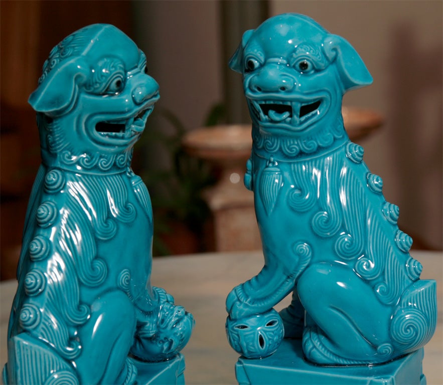 A Charming Pair of Foo Dogs and Puppy 3