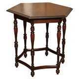 Hexagonal Walnut Side Table