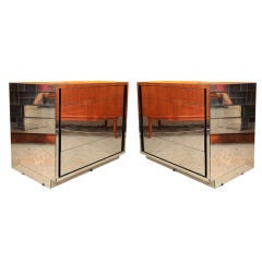 Vintage Pair of Mirrored Chests