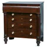 Antique American Miniature Mahogany Classical Chest of Drawers