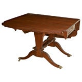 American Federal Period  Carved Mahoghany Drop Leaf Table