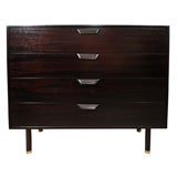 Harvey Probber dark stained chest of drawers