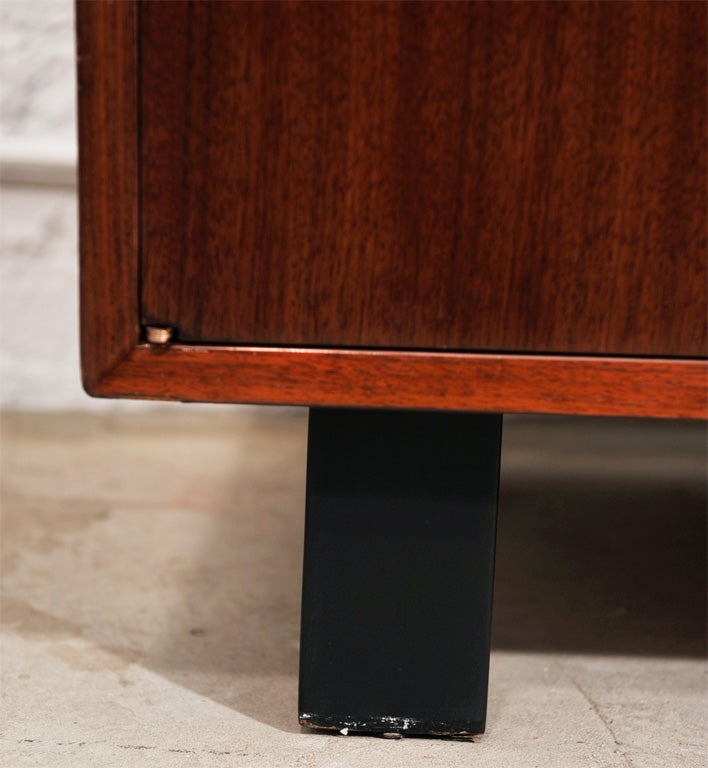 American George Nelson walnut dresser with J pulls