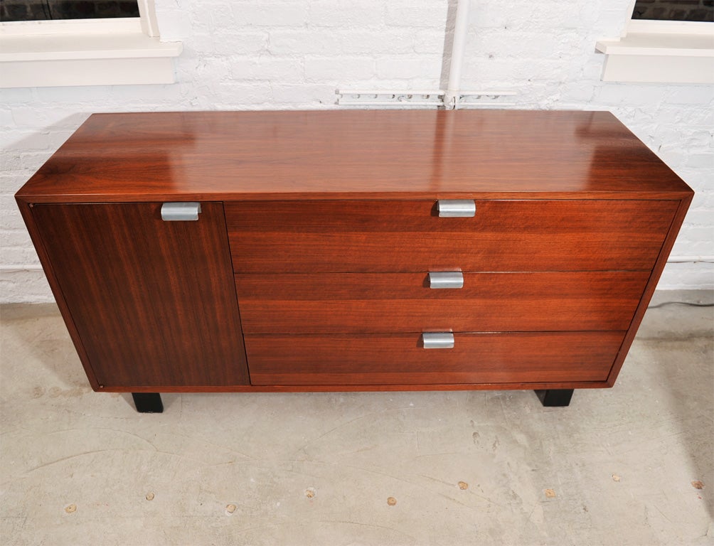 Walnut George Nelson walnut dresser with J pulls