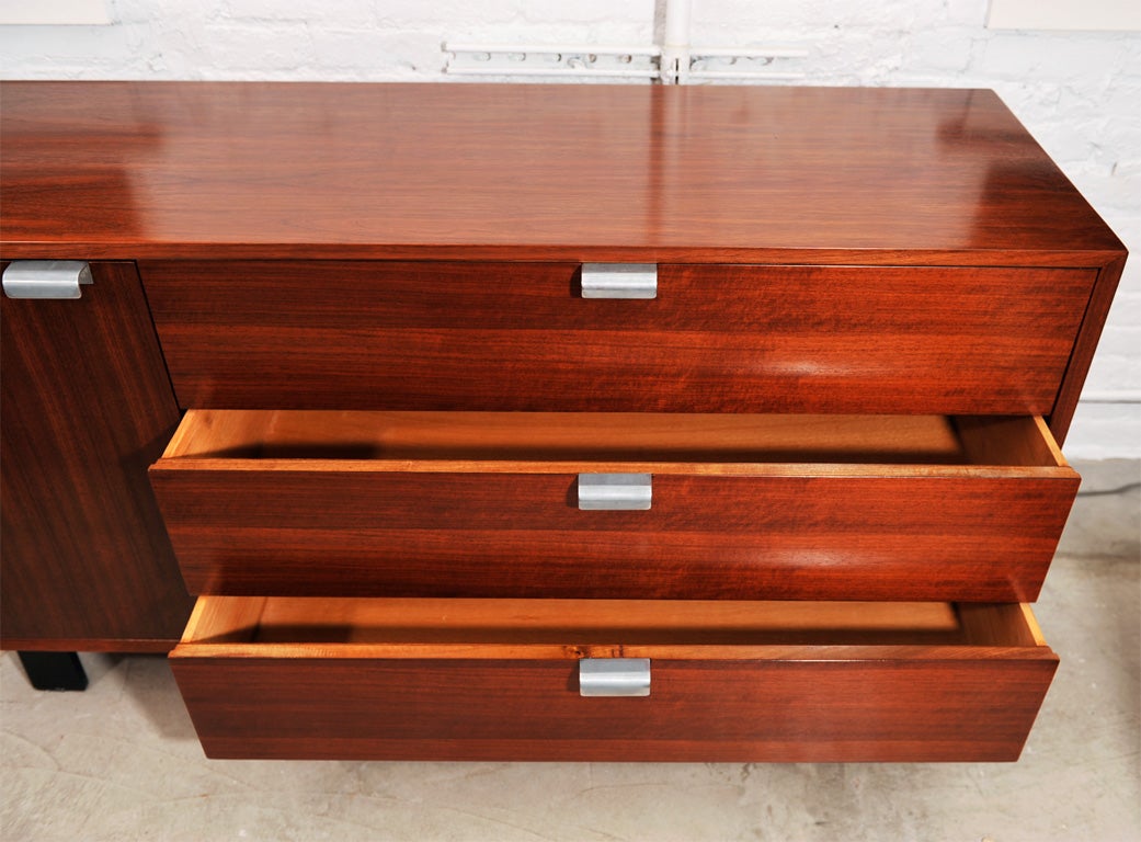 George Nelson walnut dresser with J pulls 1
