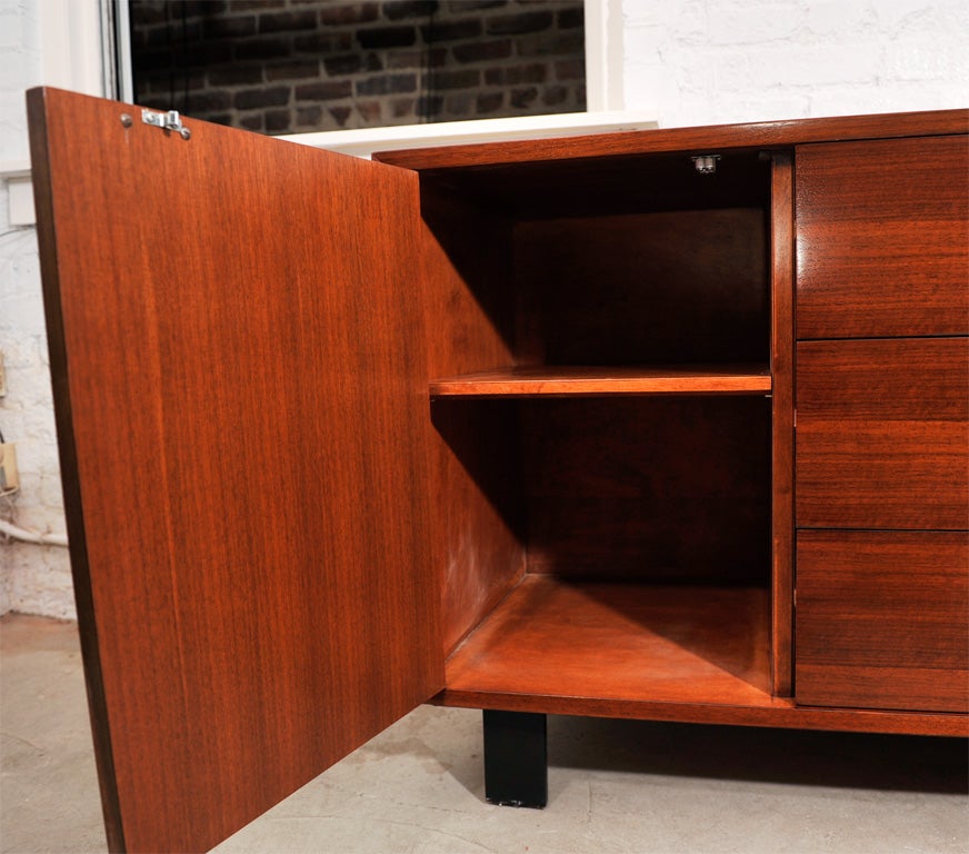 George Nelson walnut dresser with J pulls 2