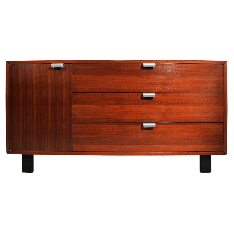 George Nelson walnut dresser with J pulls