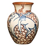 Art deco pottery vase