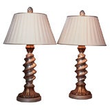 Pair Italian Grotto Lamps