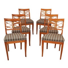 Antique Set Of Six Swedish Dining Chairs