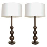 A Pair of Stiffel Bronzed Metal Table Lamps.