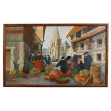 Old French Oil Painting