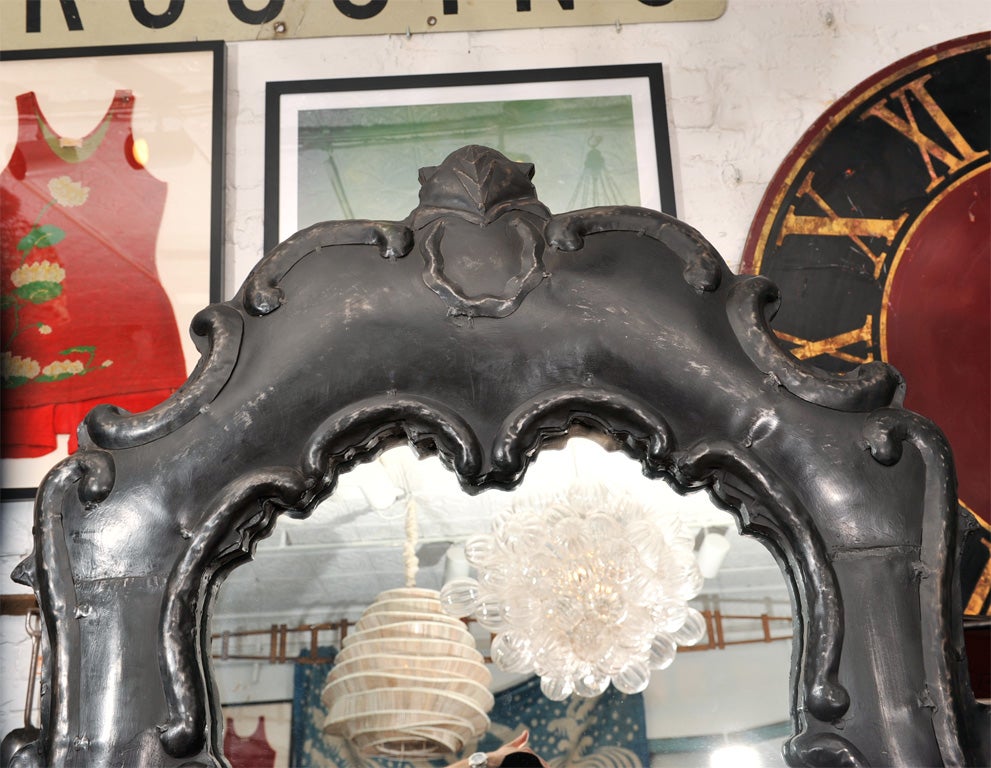 Spanish Basque  Metal Mirror In Good Condition In New York, NY