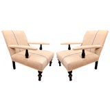 Pair of Belgian Style Lounge Chairs