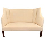 Antique Stylized High-Back Setttee