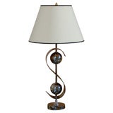 Art Deco Chrome and Lucite Lamp