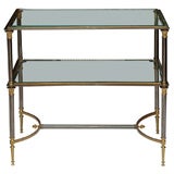 Directoire-style Table in Steel and Brass