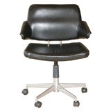Duba Black Leather Desk Chair