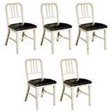 Five 1950's Metal Chairs