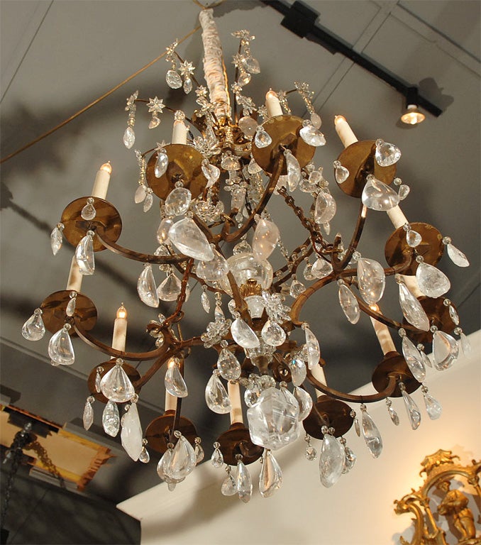 Charles J. Winston & Co. Rock Crystal Chandelier 5