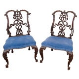 Irish Chippendale Side Chairs - Georgian Revival
