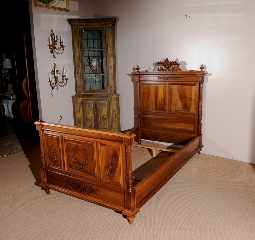 Pair French Louis XVI style twin beds