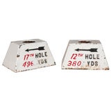 Iron Golf Course Hole Marker Signs