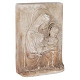 Antique Carved Limestone Madonna and Child found in the south.