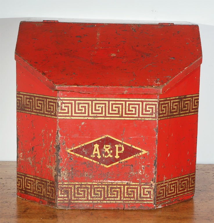 Great early general store coffee bins from the original A&P 